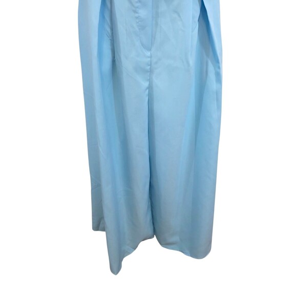Zanzea Top And  Pants Set Womans Large Baby Blue Ultra Wide Leg Stretch NWT - Picture 5 of 13
